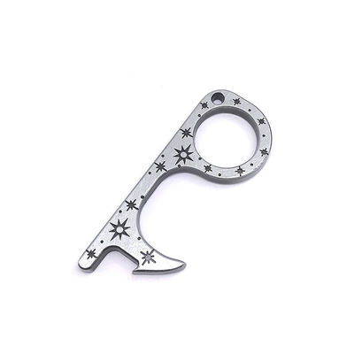 Multifunctional No Touch Door Opener Keychain With Nickel Plating