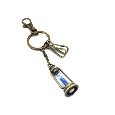 OEM Engraved Personalized Keychain Gifts Retro Hourglass Keychain