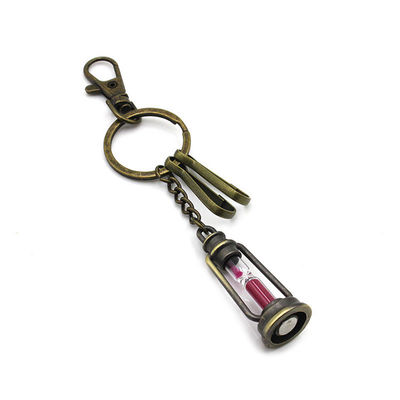 OEM Engraved Personalized Keychain Gifts Retro Hourglass Keychain