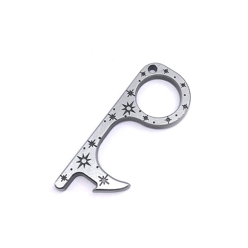 Multifunctional No Touch Door Opener Keychain With Nickel Plating